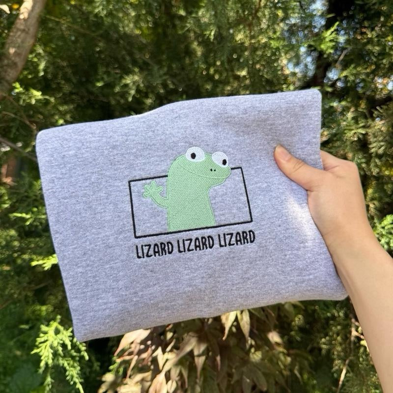 Lizard Embroidered Sweatshirt