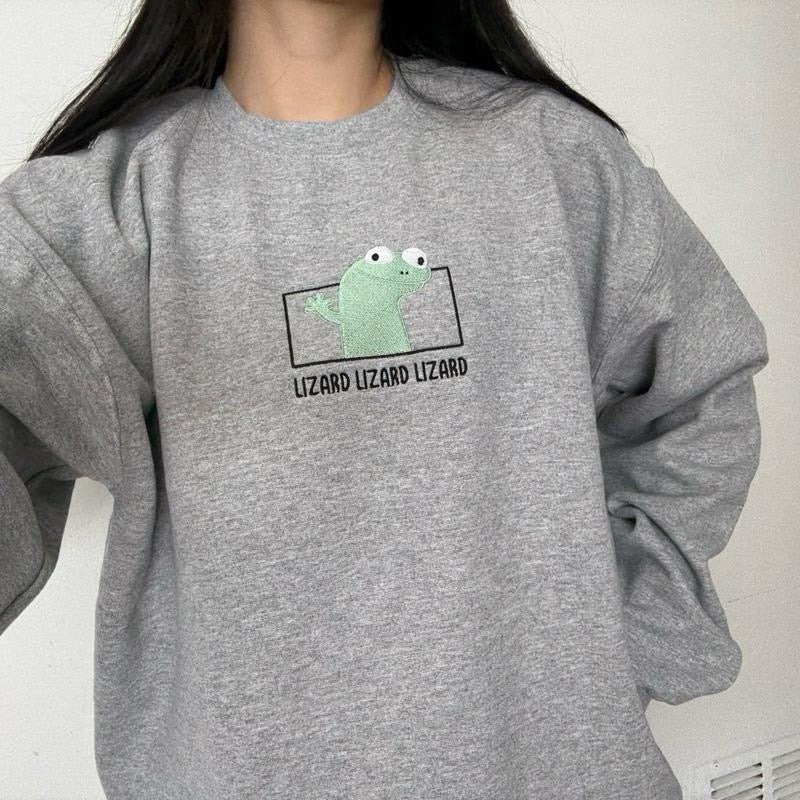 Lizard Embroidered Sweatshirt