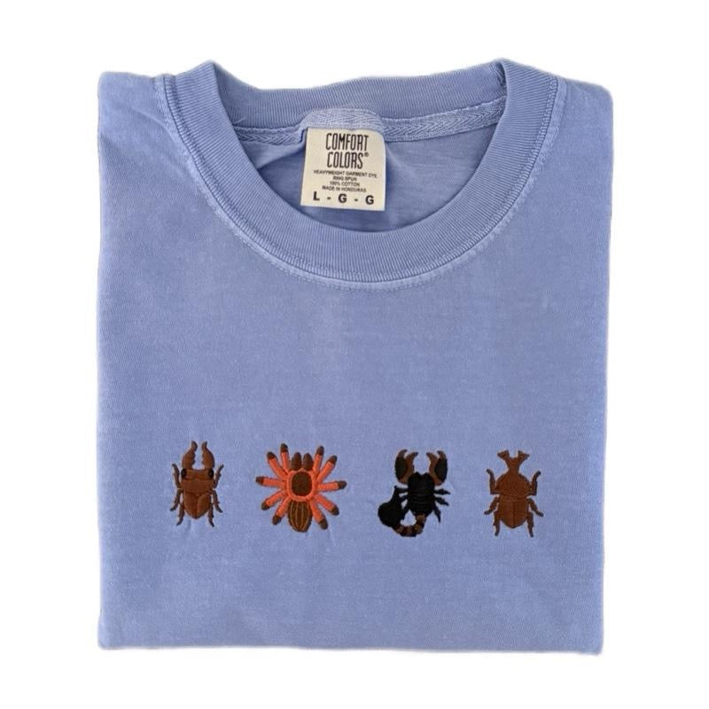 Island Beetles Embroidered T-shirt