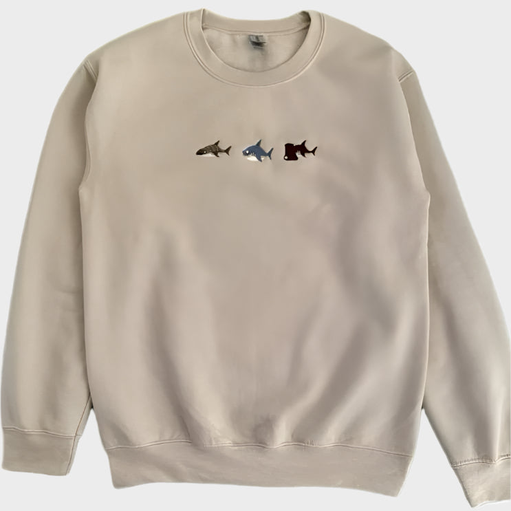 Island Sharks Embroidered Sweatshirt
