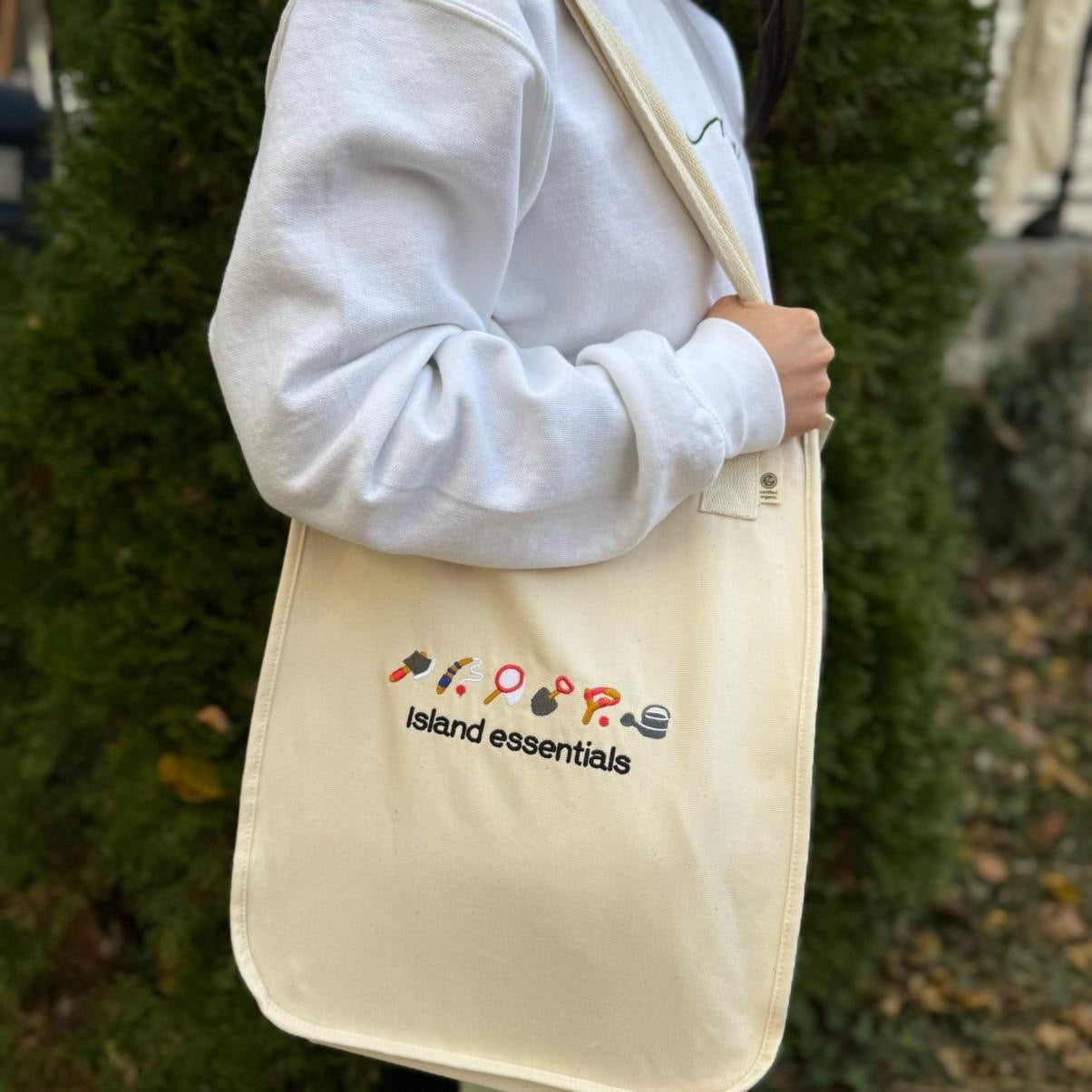 Island Series Embroidered Organic Cotton Tote Bag
