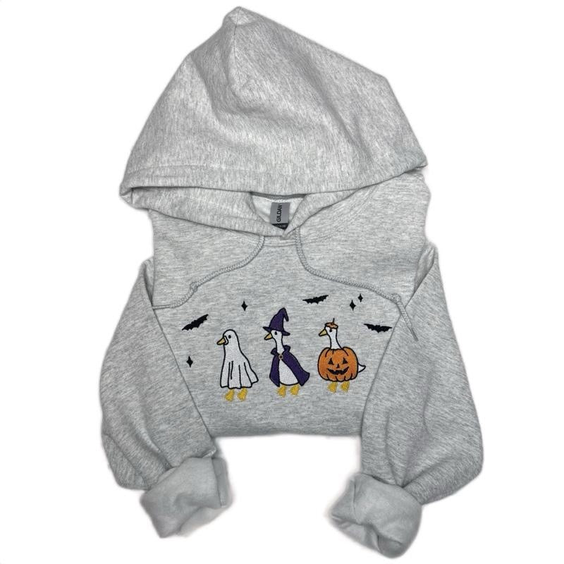 Spooky Goose Embroidered Hoodie