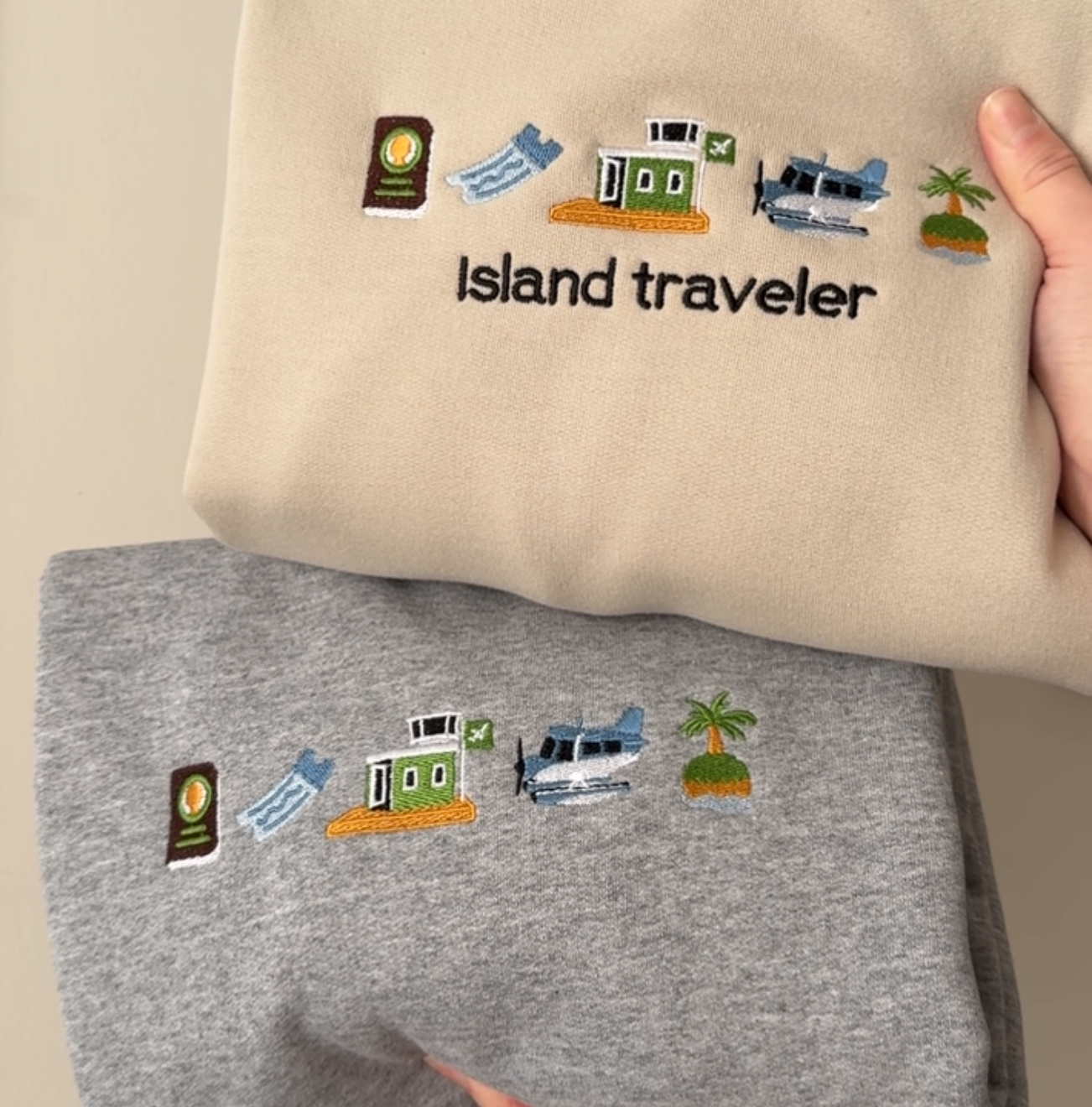 Island Traveler Embroidered Sweatshirt