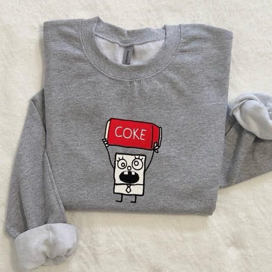 Doodle Coke Embroidered Sweatshirt