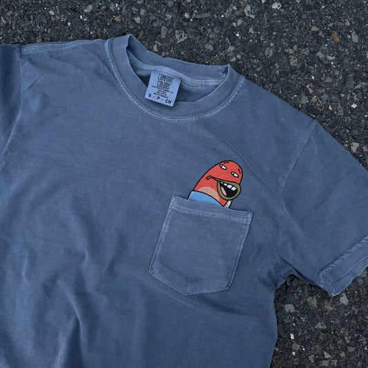 Barnacles Embroidered Cotton Pocket T-shirt