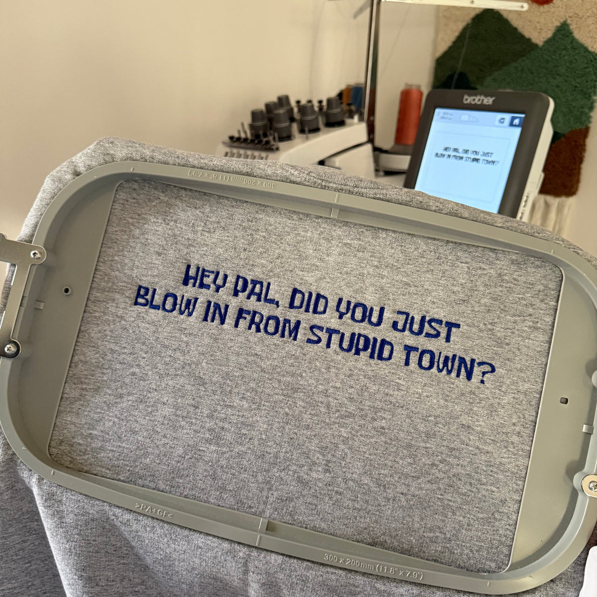 Custom Text Only Embroidery Sweatshirt (Enter custom text in box at "view cart" bag button)