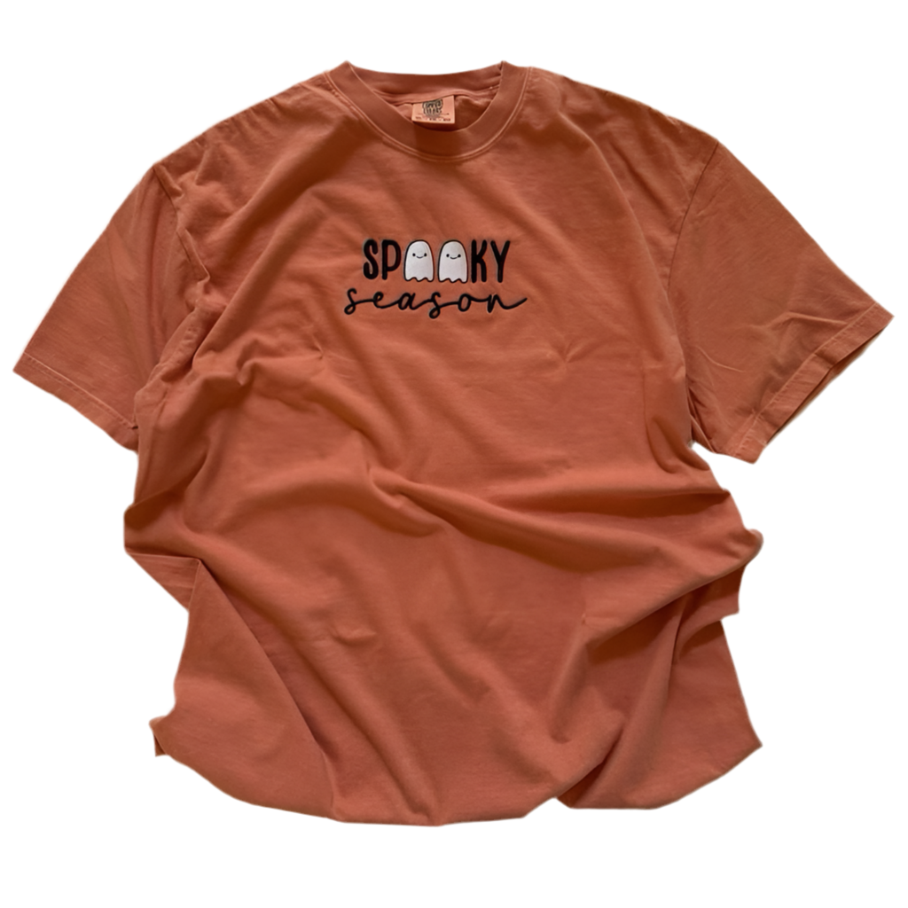 Spooky Season Ghosts Embroidered T-shirt