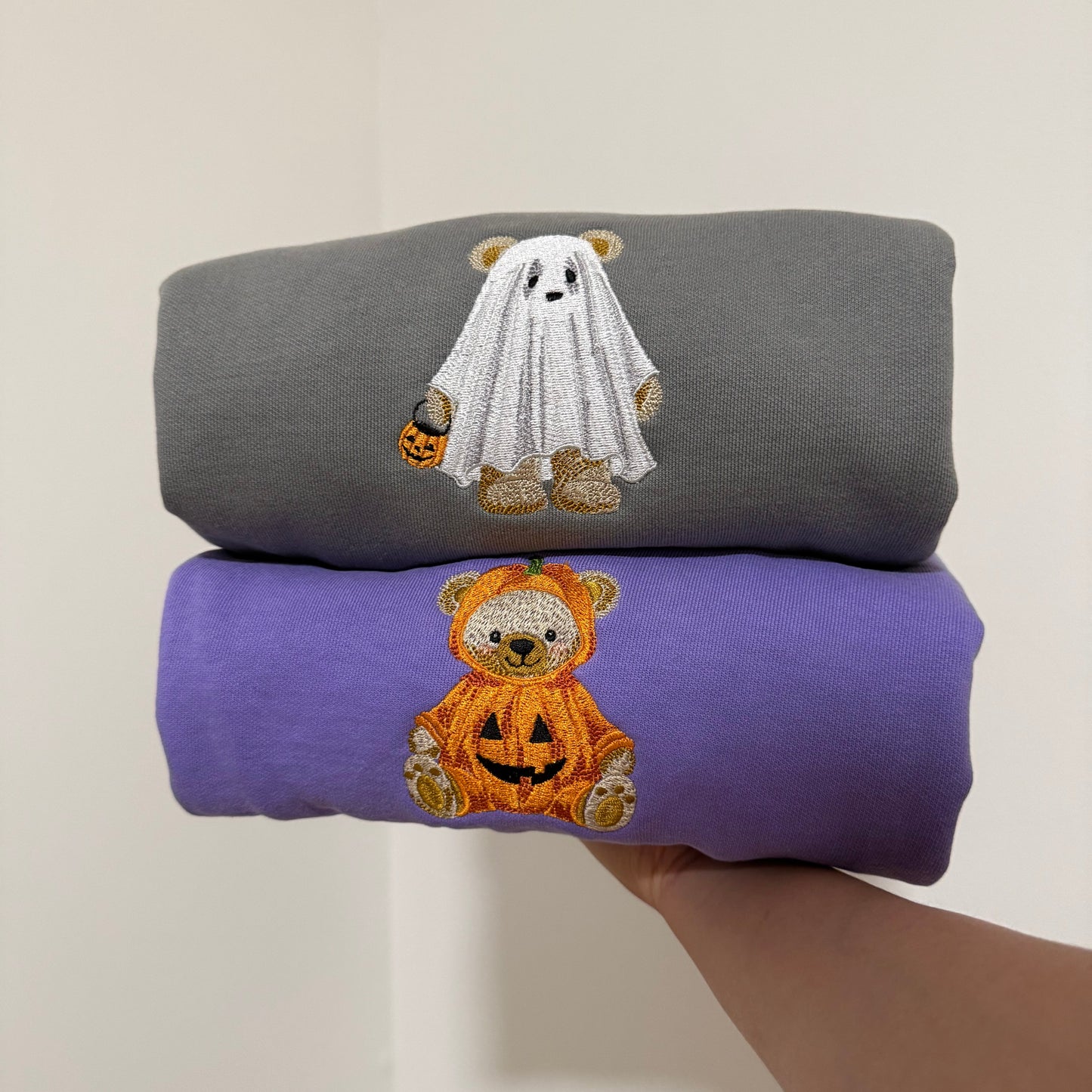 Vintage Spooky Bears Embroidered Sweatshirt (80% cotton blend)