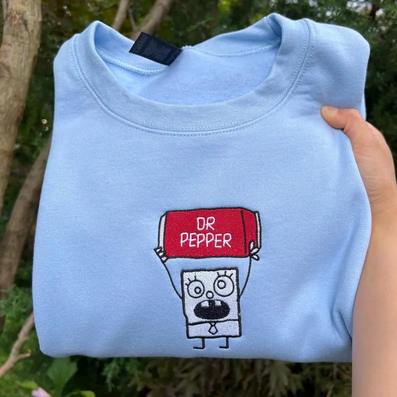 Doodle Dr Pepper Embroidered Sweatshirt