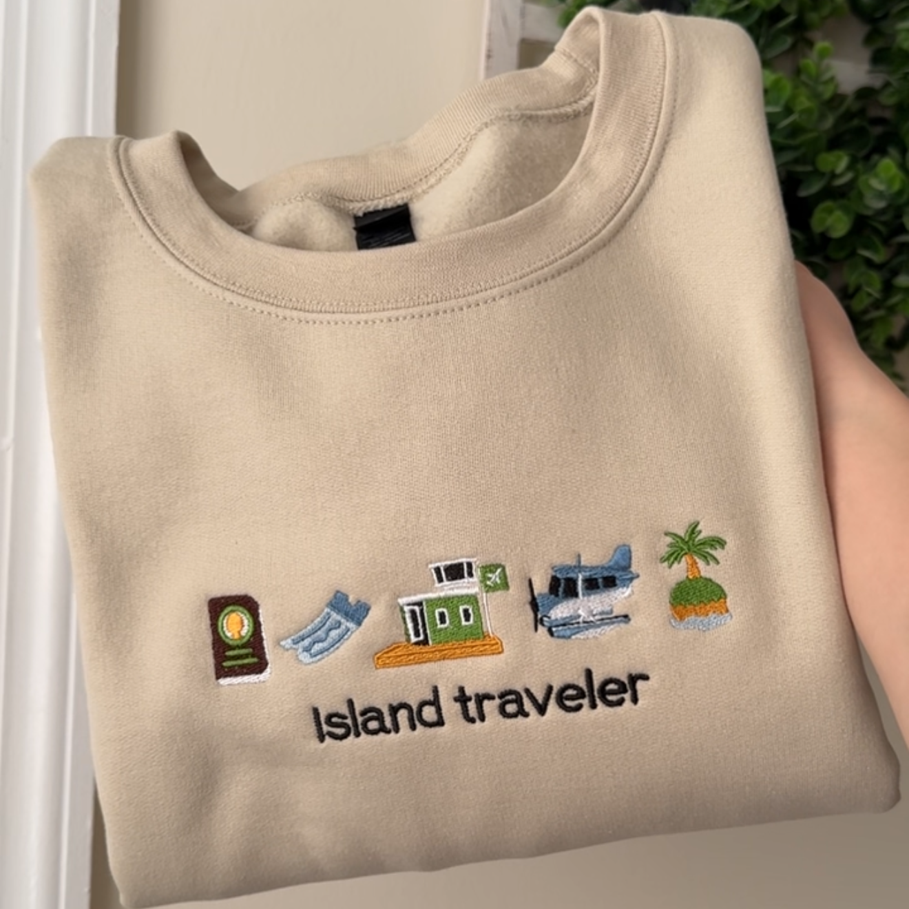 Island Traveler Embroidered Sweatshirt