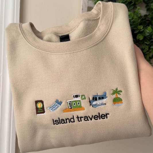 Island Traveler Embroidered Sweatshirt