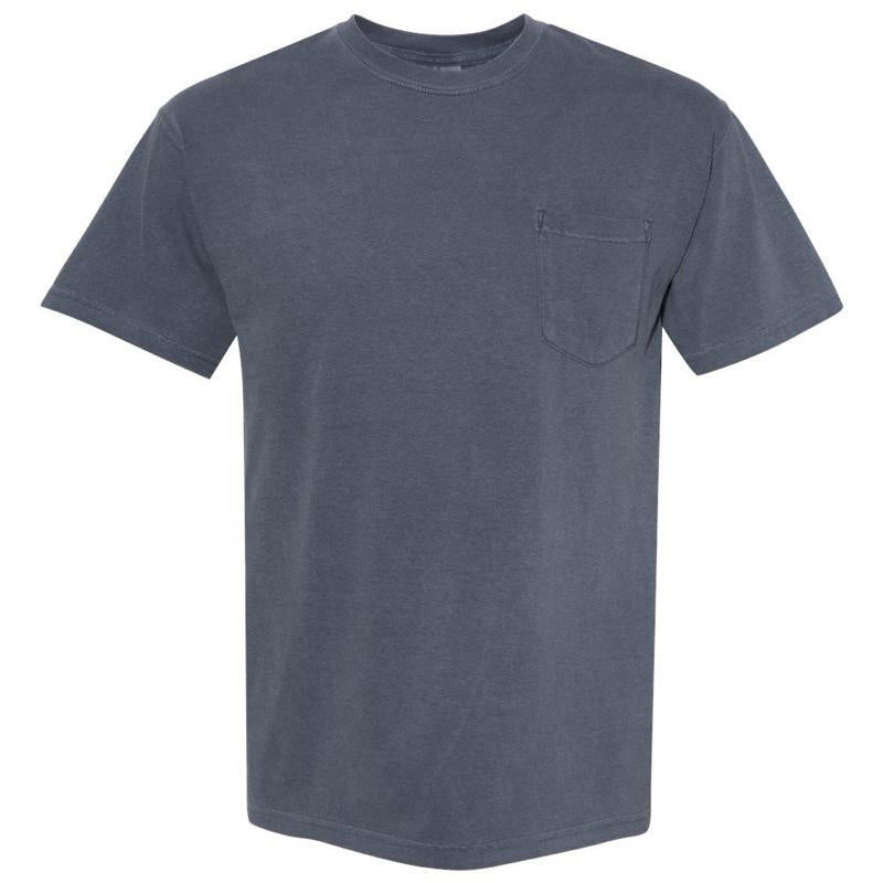 Teal Fish Meme Embroidered Cotton Pocket T-shirt