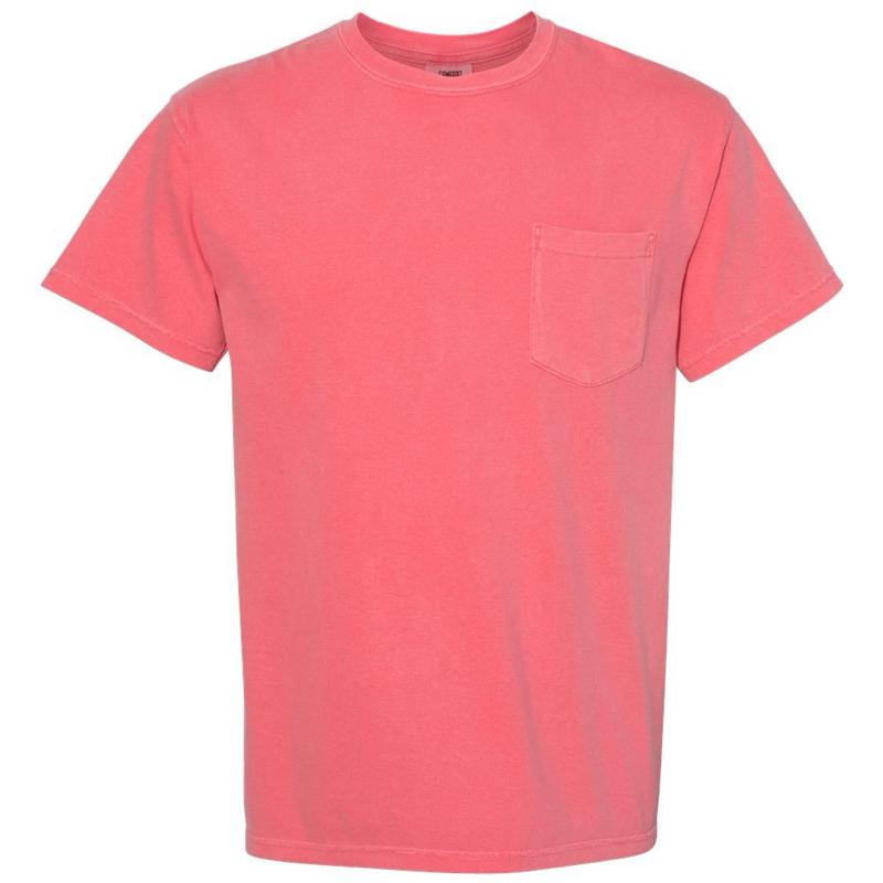 Teal Fish Meme Embroidered Cotton Pocket T-shirt
