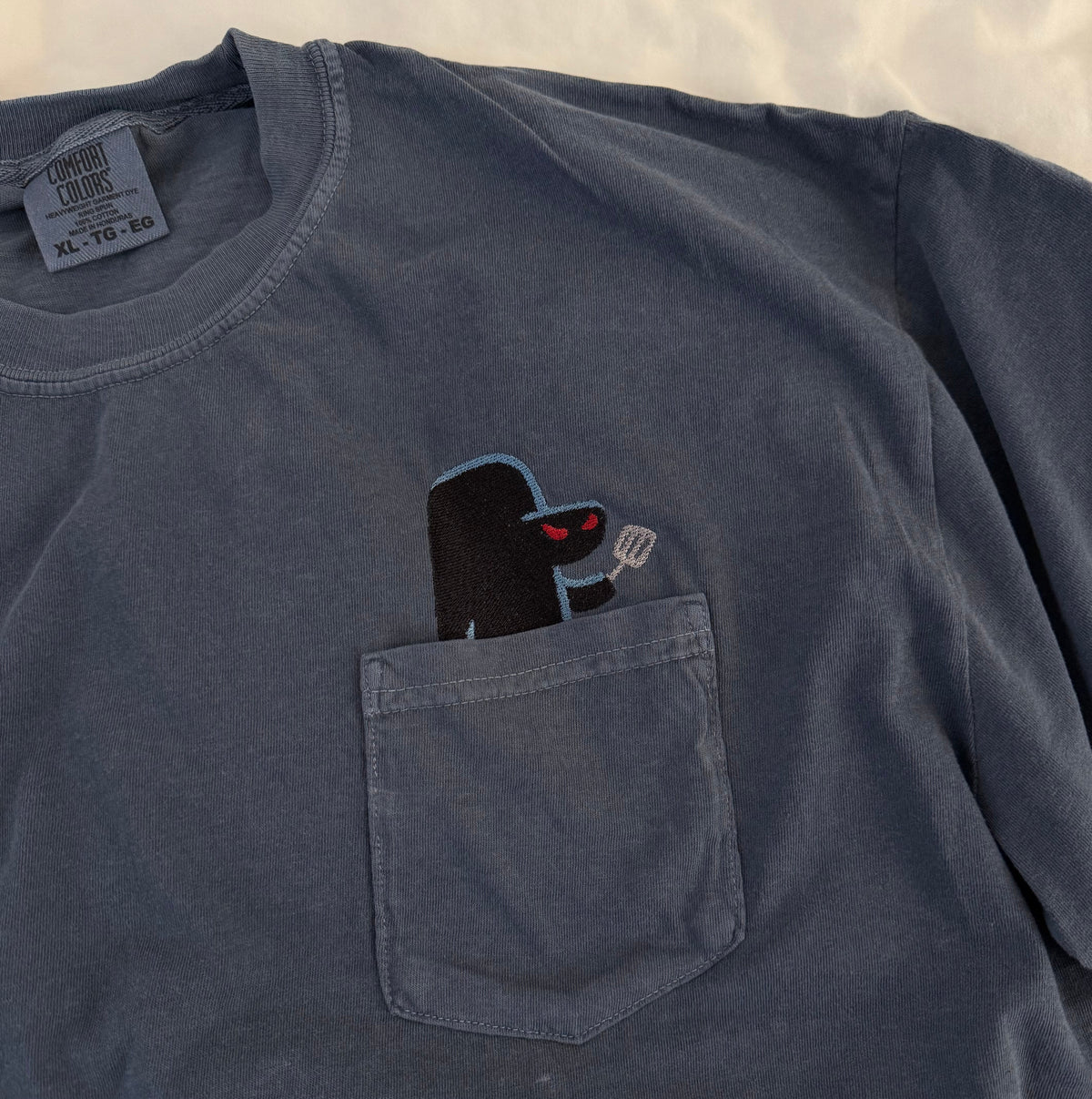 Hashlinging Embroidered Cotton Pocket T-shirt (Copy)