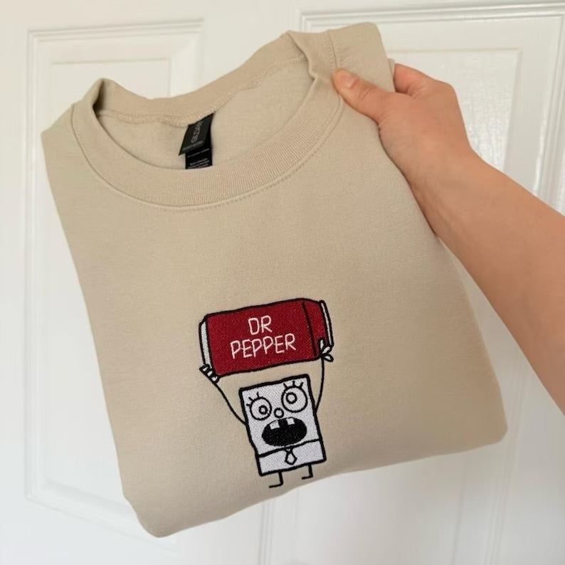Doodle Dr Pepper Embroidered Sweatshirt