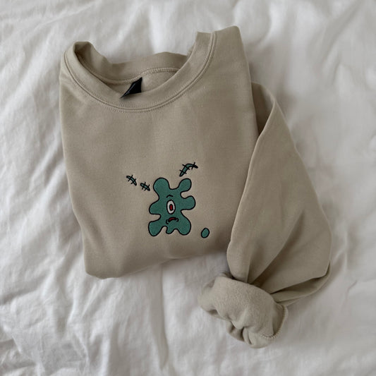 Squashed Plankton Embroidered Sweatshirt