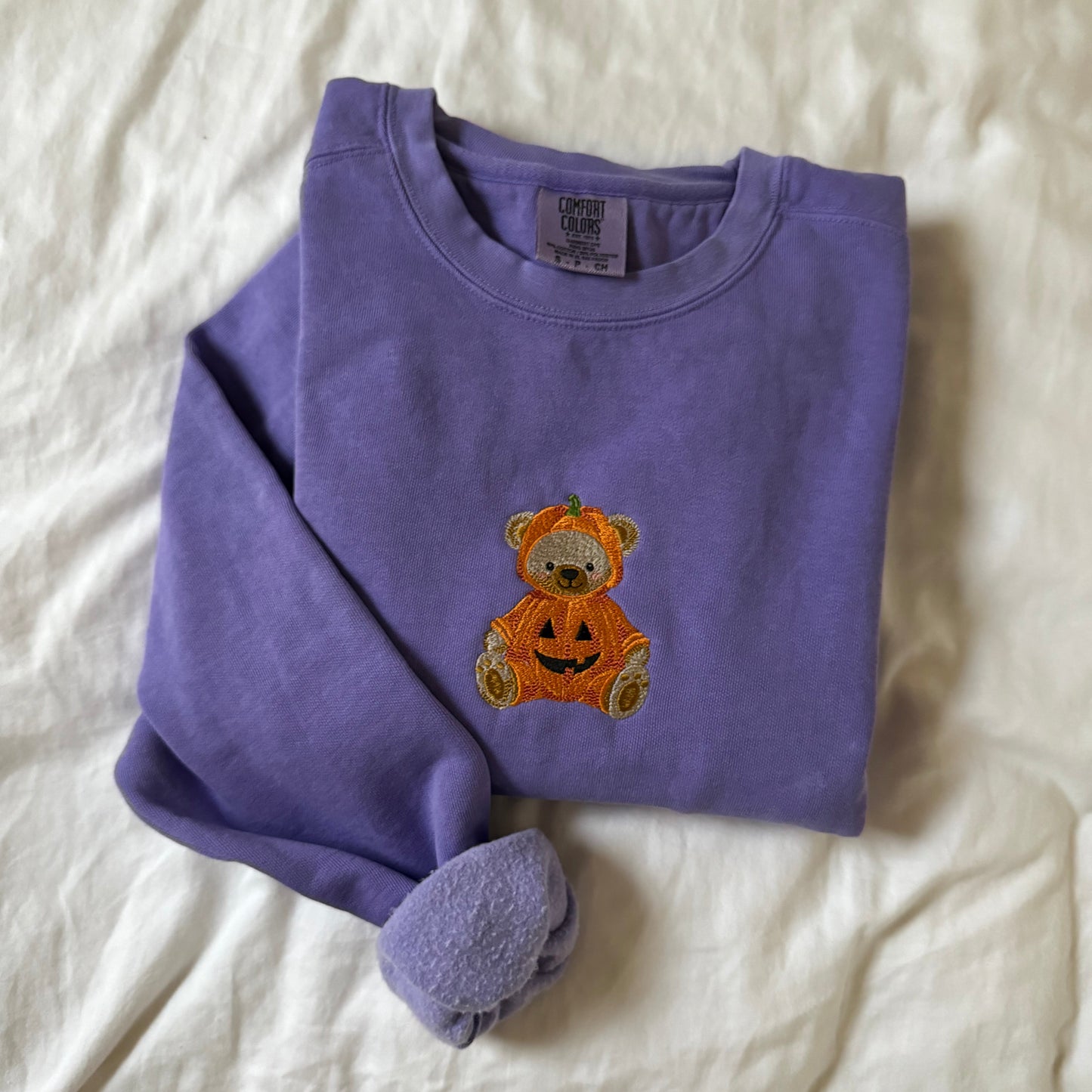 Vintage Spooky Bears Embroidered Sweatshirt (80% cotton blend)