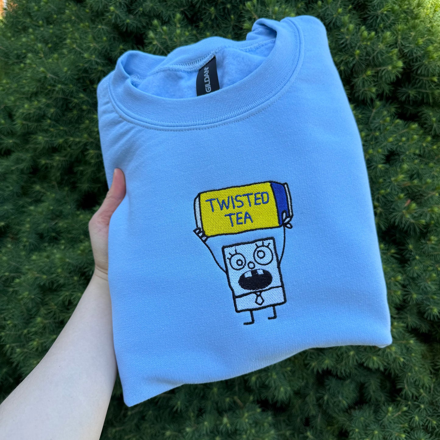 Doodle Twisted Tea Embroidered Sweatshirt