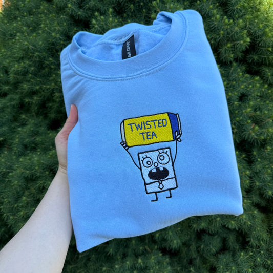 Doodle Twisted Tea Embroidered Sweatshirt