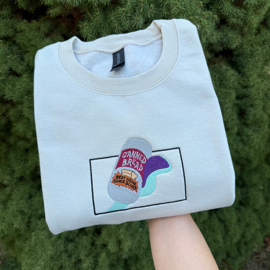 Canned Bread Embroidered Sweatshirt