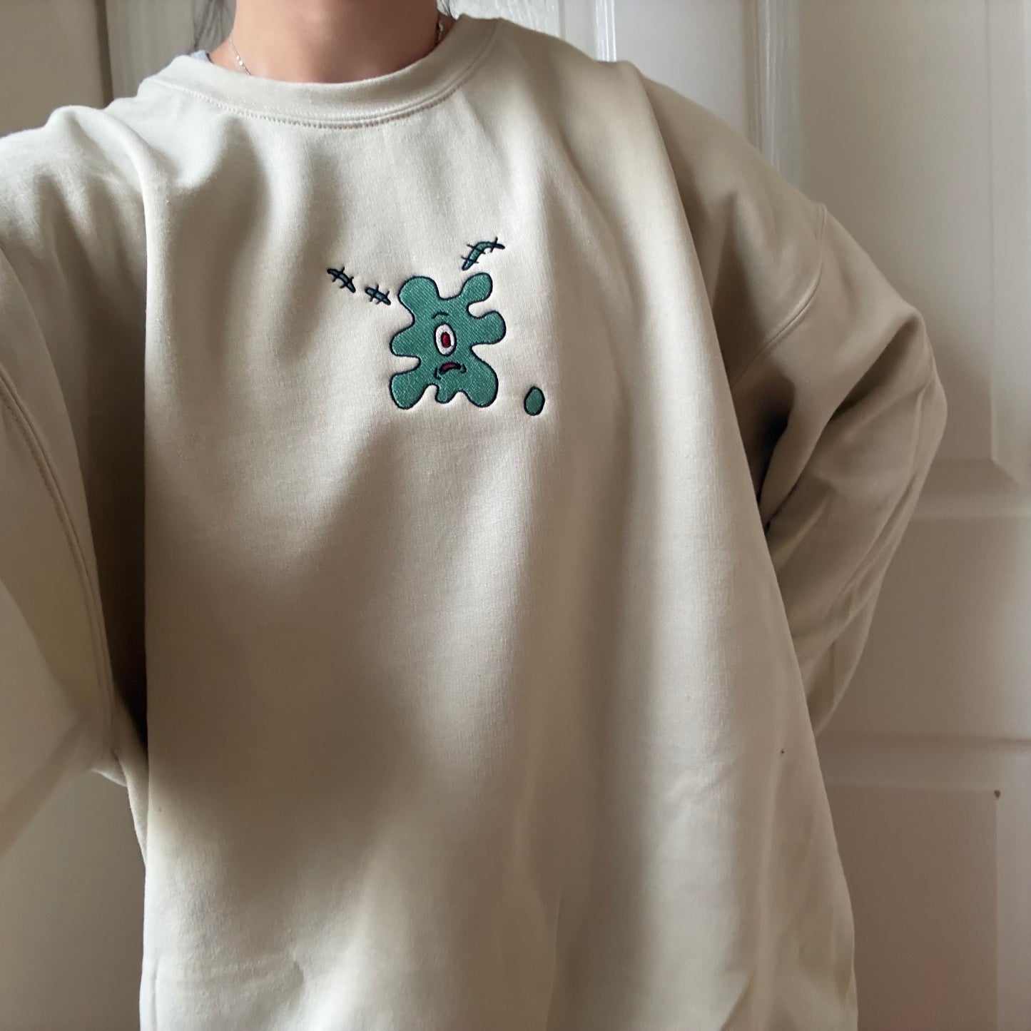 Squashed Plankton Embroidered Sweatshirt