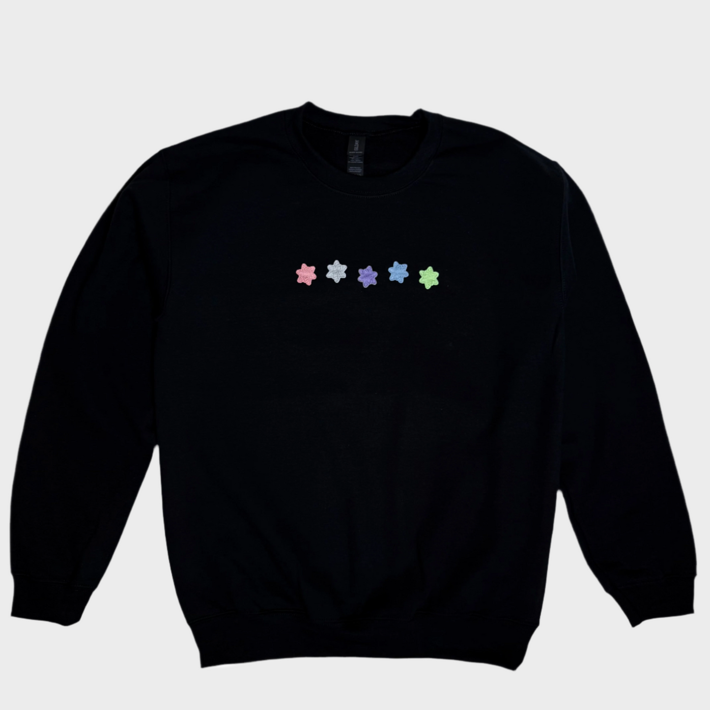 Glow In The Dark Stars Embroidered Sweatshirt