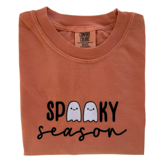 Spooky Season Ghosts Embroidered T-shirt
