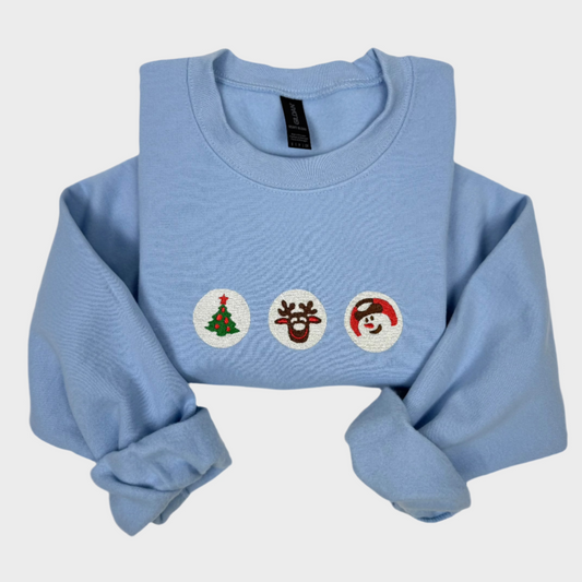 Christmas Sugar Cookies Embroidered Sweatshirt