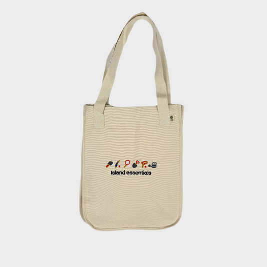 Island Essentials Embroidered Organic Cotton Tote Bag