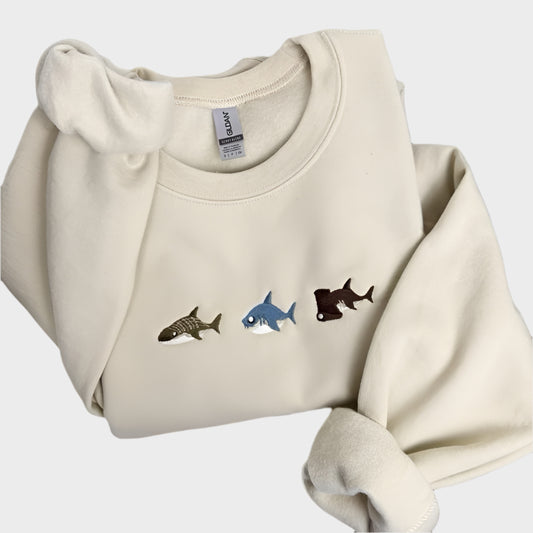 Island Sharks Embroidered Sweatshirt