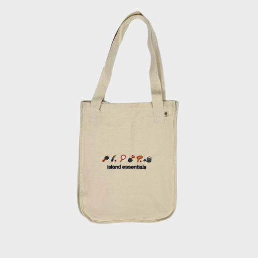 Island Series Embroidered Organic Cotton Tote Bag