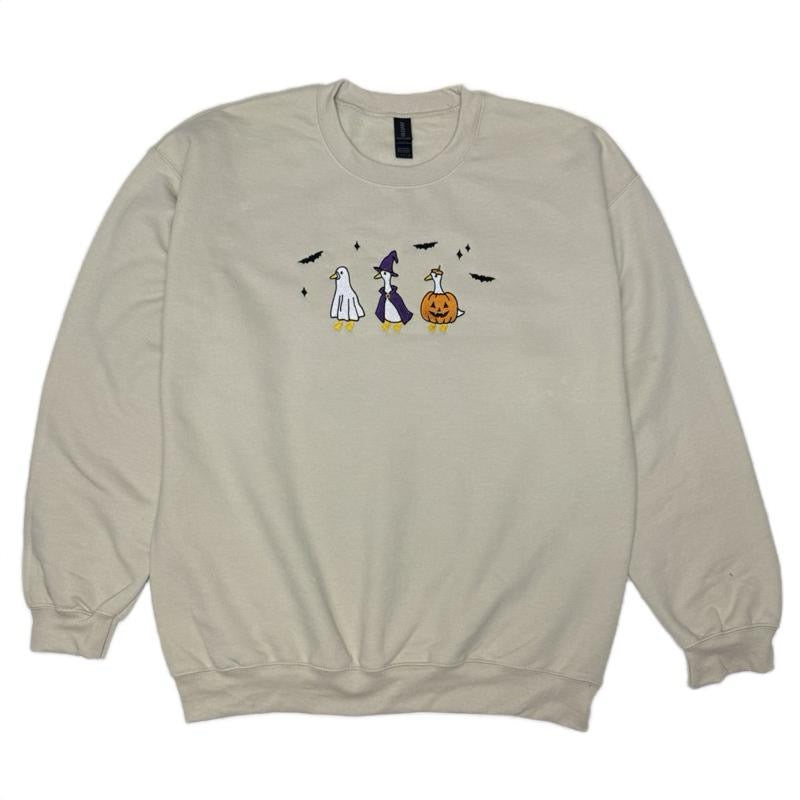 Spooky Goose Embroidered Sweatshirt