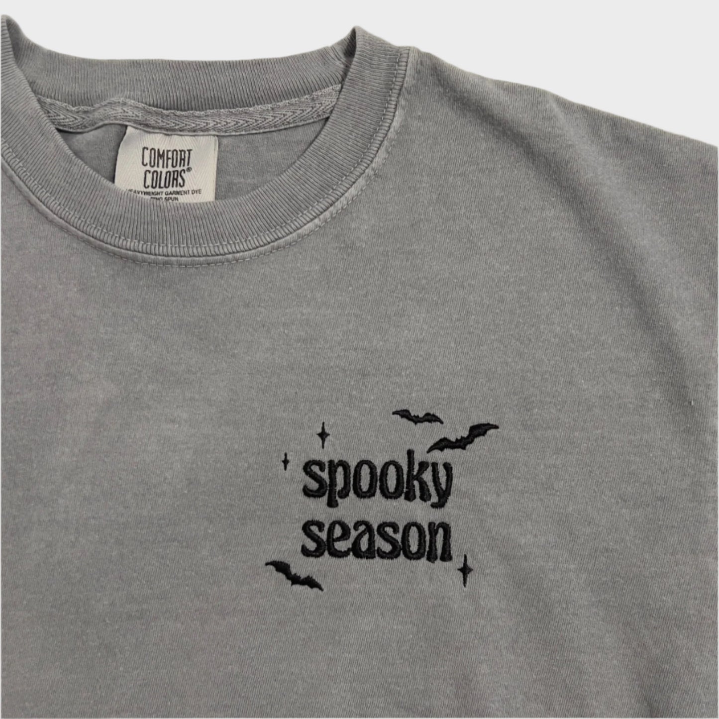 Spooky Season Bat Embroidered T-shirt