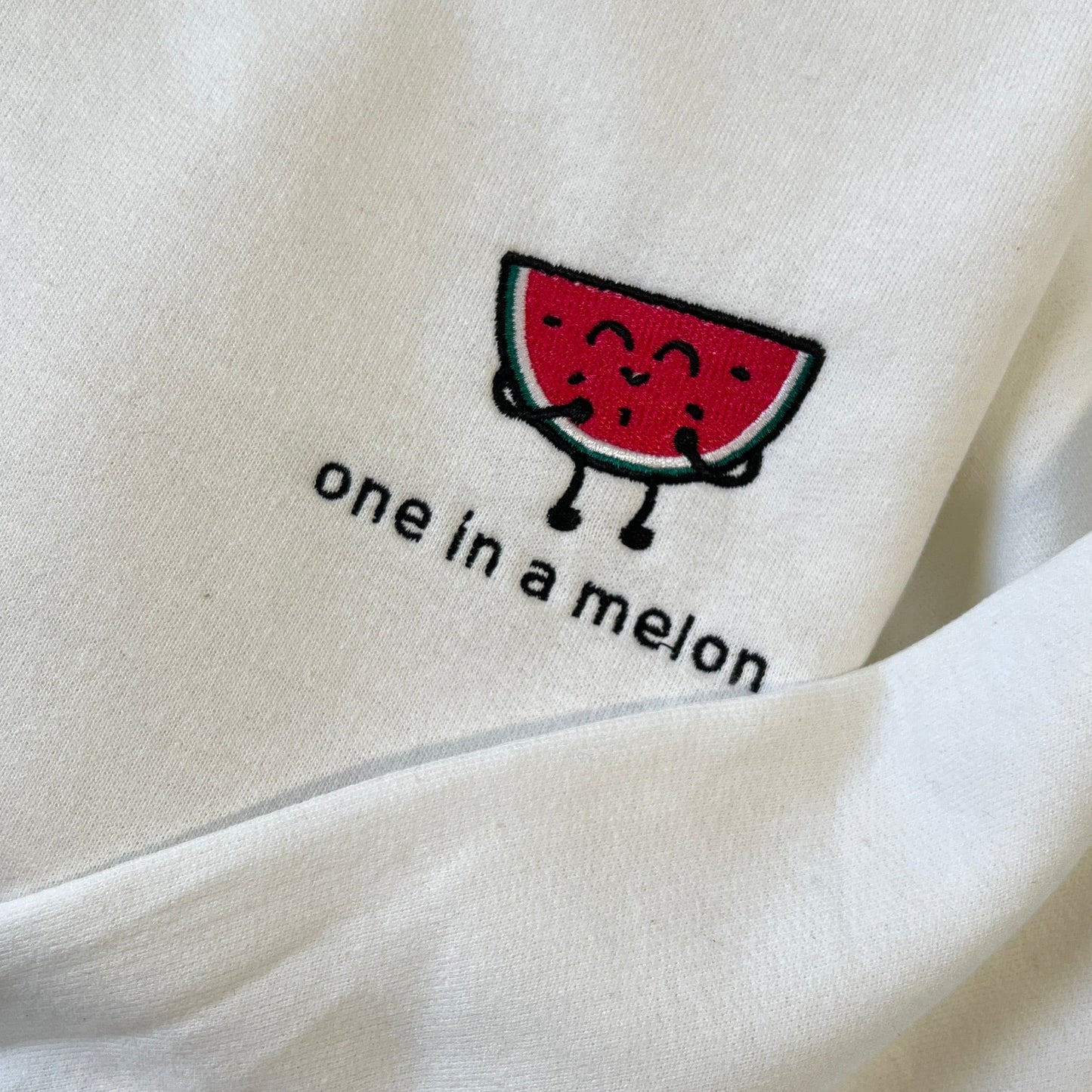 One In a Melon Embroidered Sweatshirt