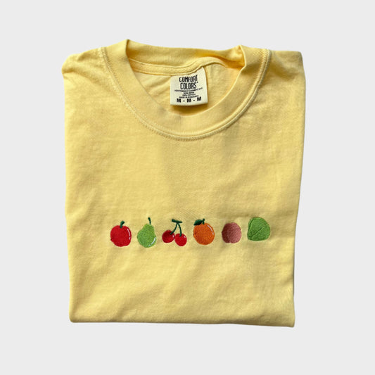 Island Fruits Embroidered T-shirt