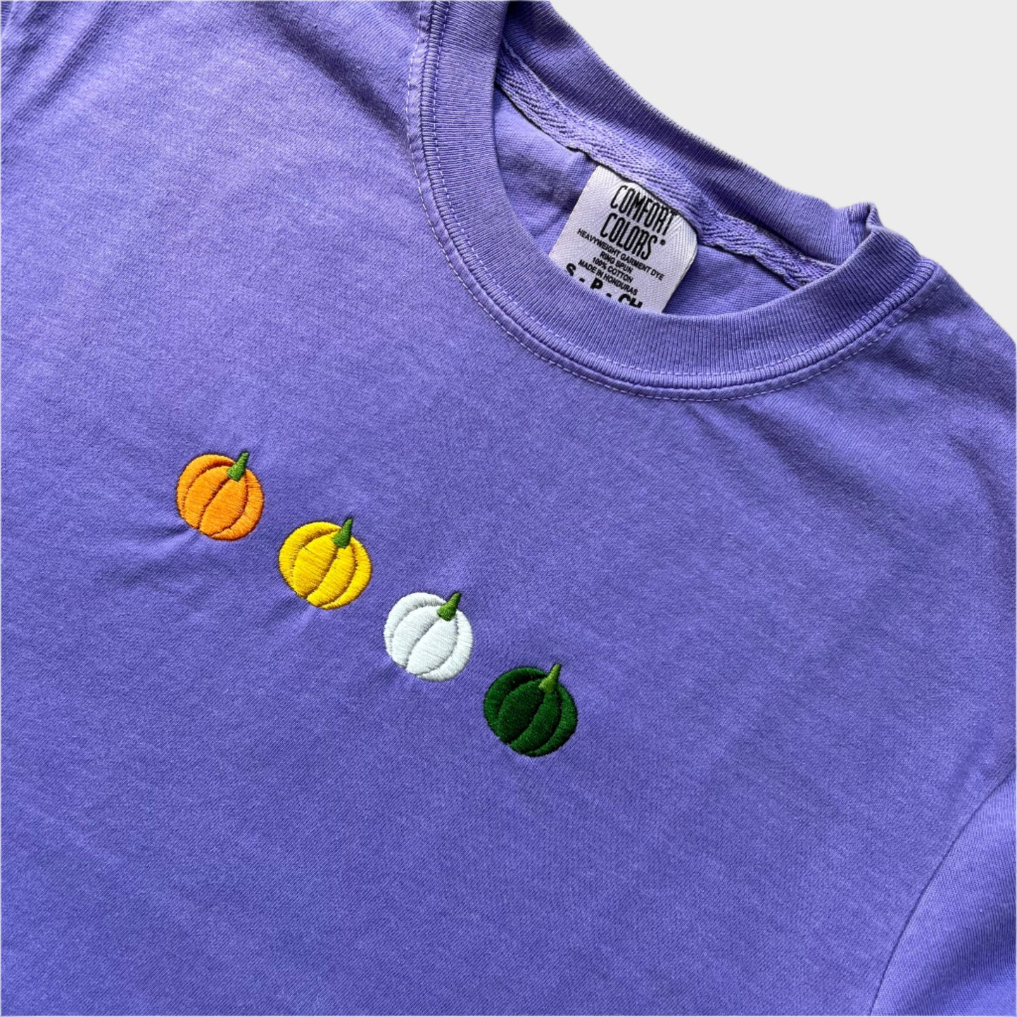 Island Pumpkins Embroidered T-shirt