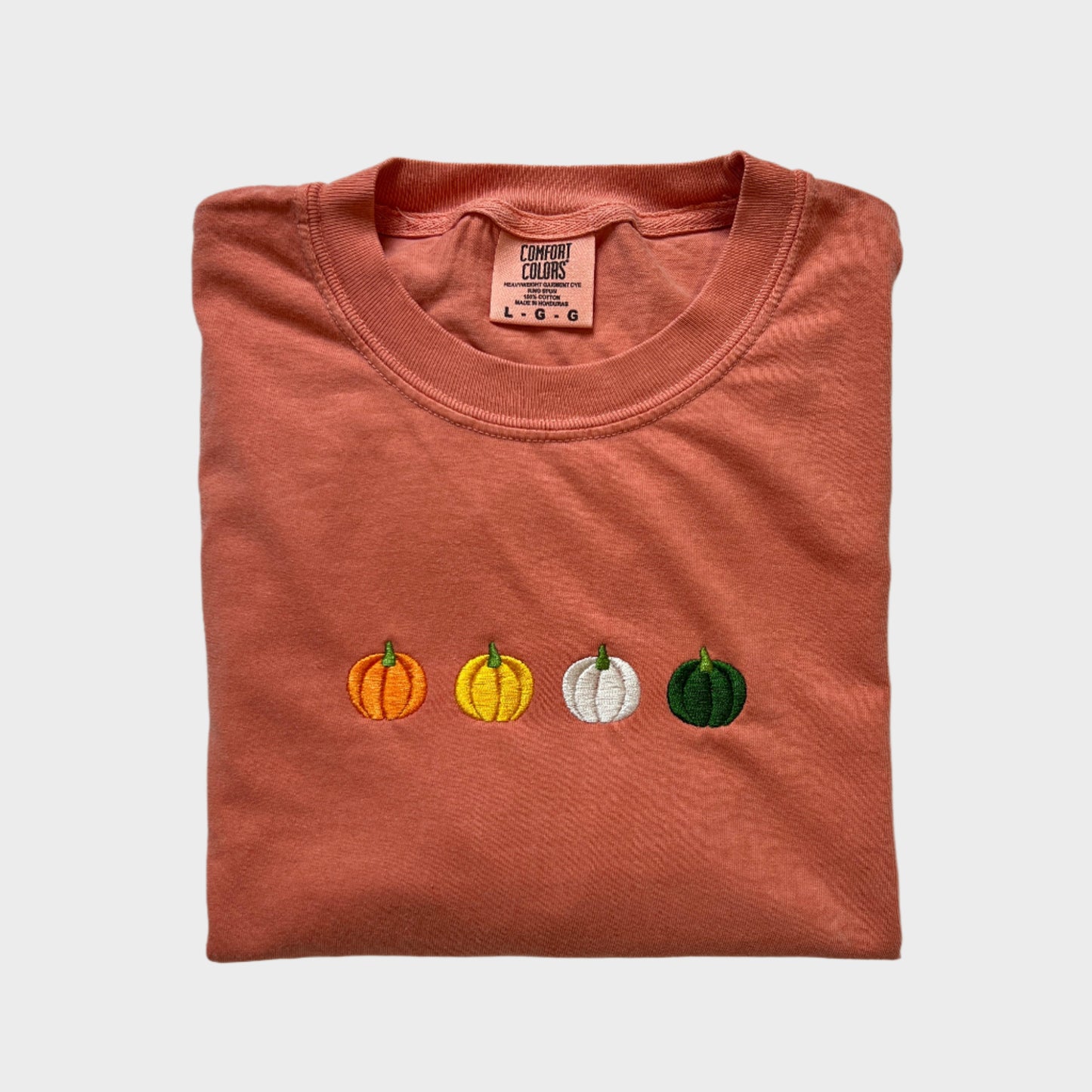 Island Pumpkins Embroidered T-shirt