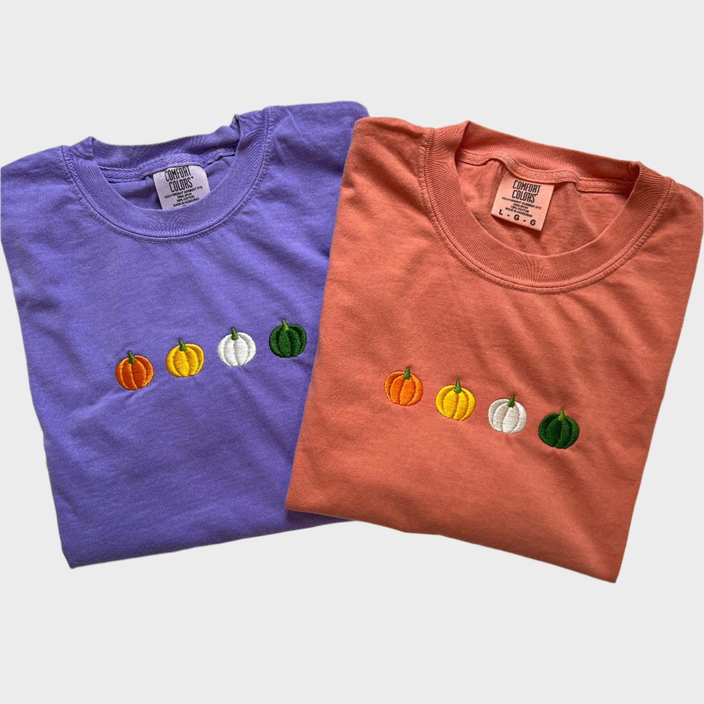 Island Pumpkins Embroidered T-shirt