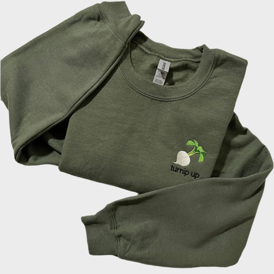 Turnip Up Embroidered Sweatshirt