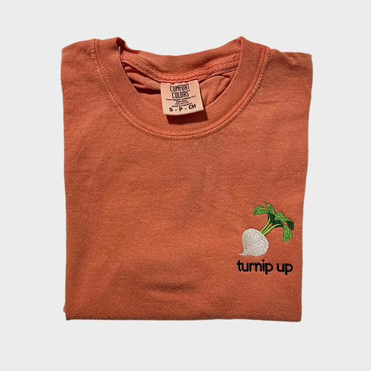 Turnip Up Embroidered T-shirt