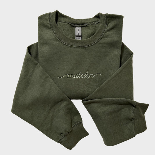 Matcha Embroidered Sweatshirt