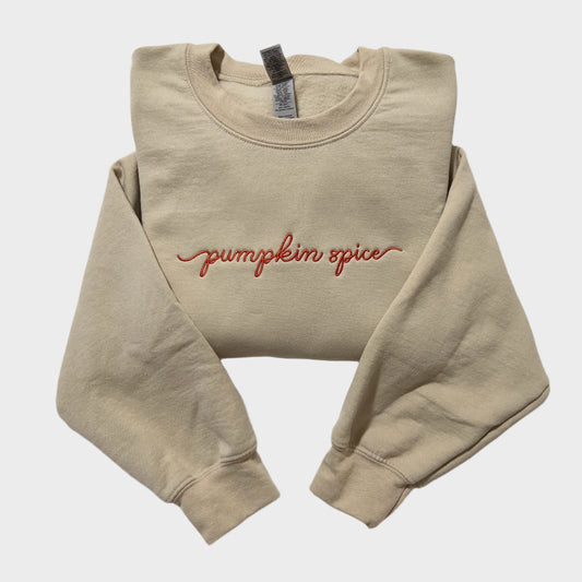 Pumpkin Spice Embroidered Sweatshirt