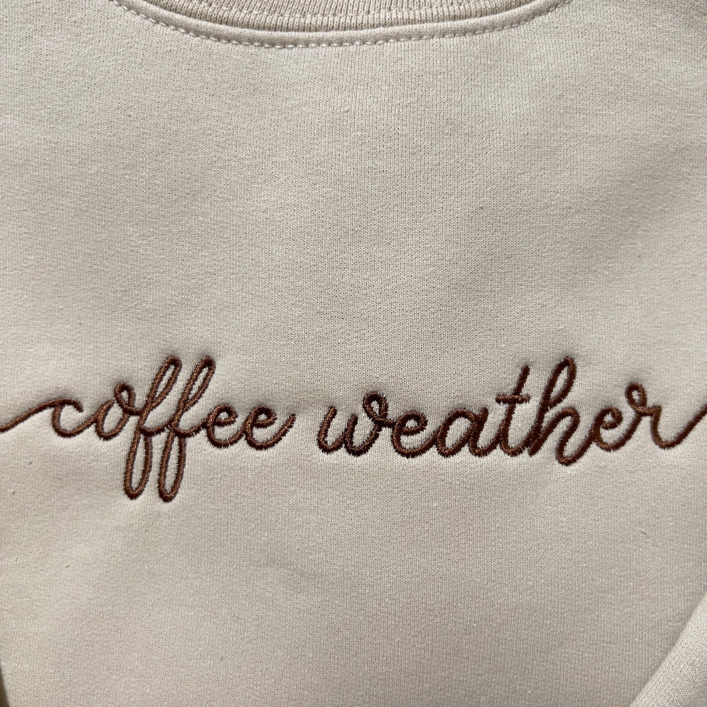 Coffee Weather Embroidered Sweatshirt