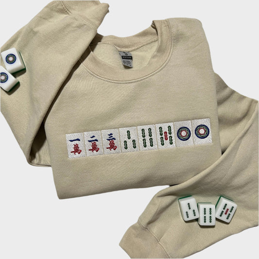 Mahjong Embroidered Sweatshirt