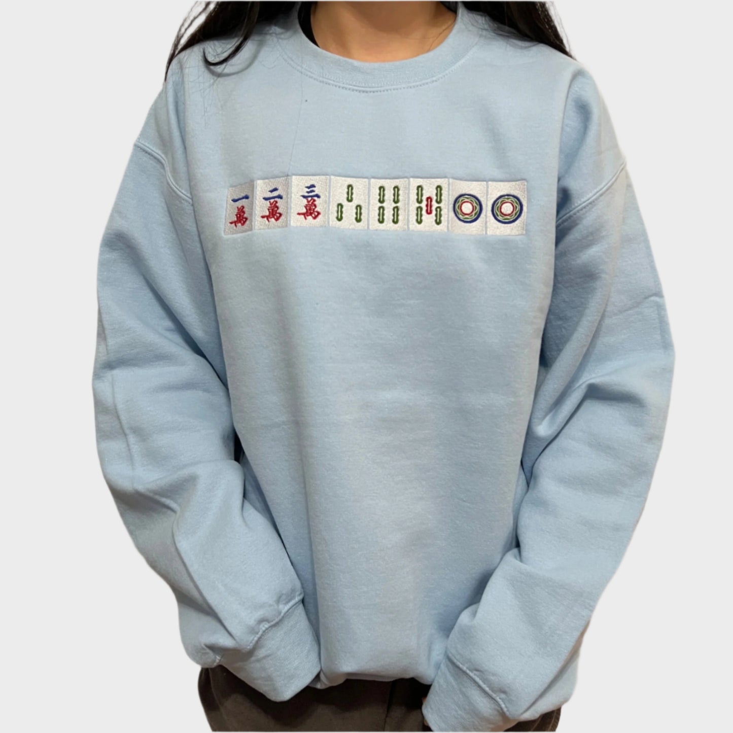 Mahjong Embroidered Sweatshirt